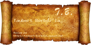 Taubert Borbála névjegykártya